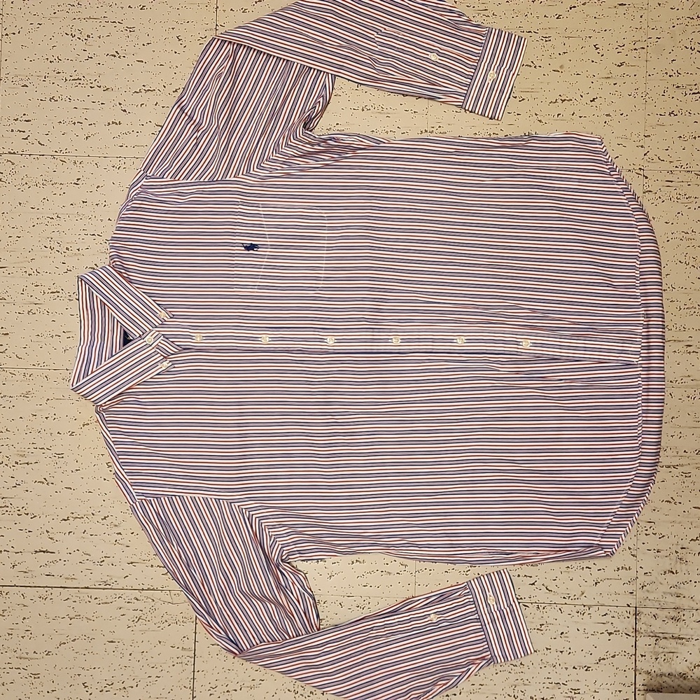 Ralph Lauren Polo Long Sleeve Button Down Stripe Casual Dress Shirt Vintage Y2K